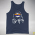 Pride Sloth Philly LGBTQ Pride Flag Sunglasses Premium Tank Top - Navy